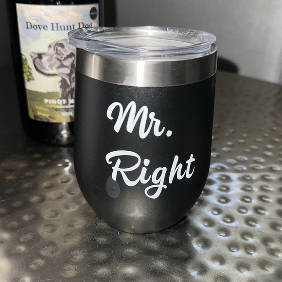 Mrs always right and Mr right wine tumblers - Picture 4 of 7